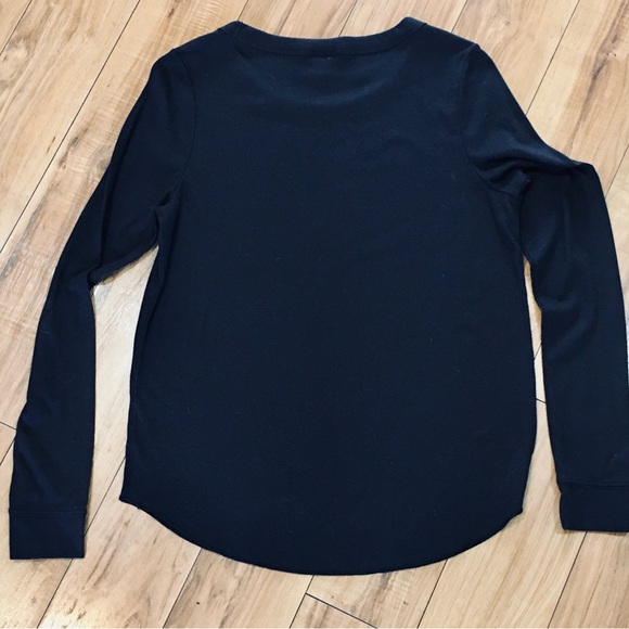 Victoria Secret Pink ribbed knit cotton long sleeve tee shirt top athlesiure - Picture 6 of 6